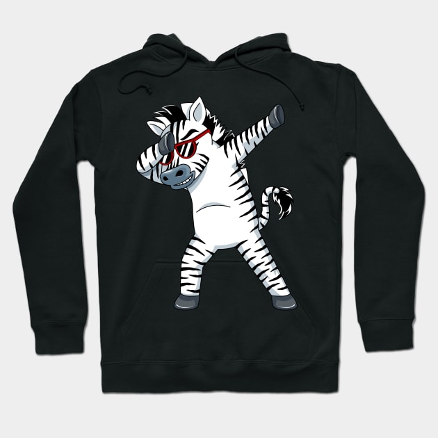 Zebra Dabbing Dab Dance Funny Birthday Gift Hoodie by Pummli